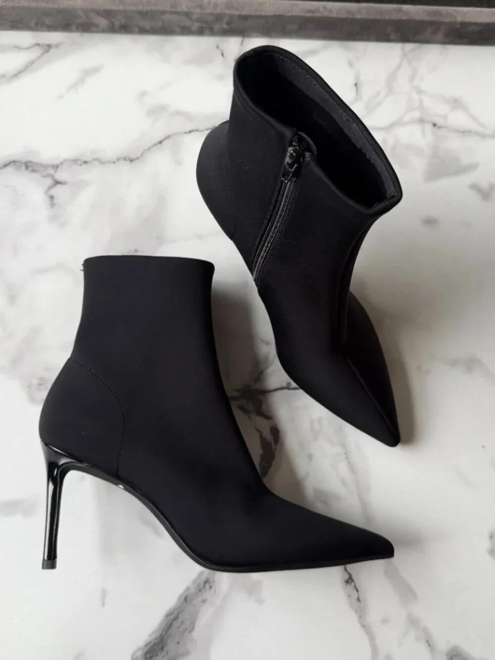 Jeffrey Campbell Black Pointed Toe Booties Size 8